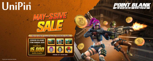 MAY-SSIVE SALE Point Blank: Diskon Hingga 50% + Cashback Menarik di UniPin!